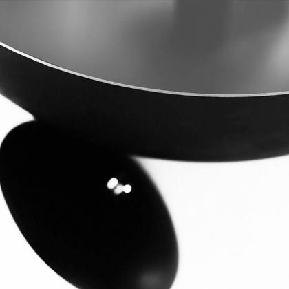 Imagem de Luminaria de teto Pendente Meia Lua 60 cm Preto/Branco