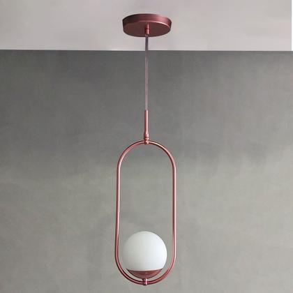 Imagem de Luminaria De Teto Pendente Para Lavabo Quarto Cabeceira Banheiro Globo Vidro Tensao Bivolt