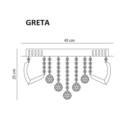 Imagem de Luminária de Teto Plafon Sobrepor Led Cristal Gretta 24W Bivolt