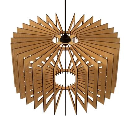 Imagem de Luminária De Teto Tipo Pendente MV Utilidades & Decorações MDF - Fiação Completa