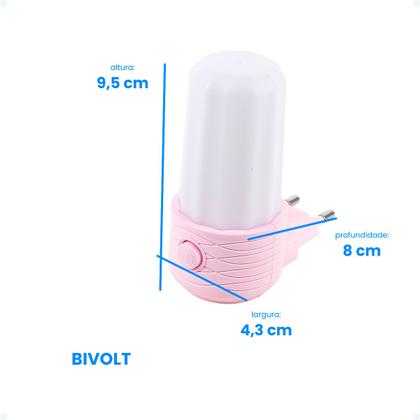 Imagem de Luminaria De Tomada Abajur LED Noturno Quarto Sala Corredor