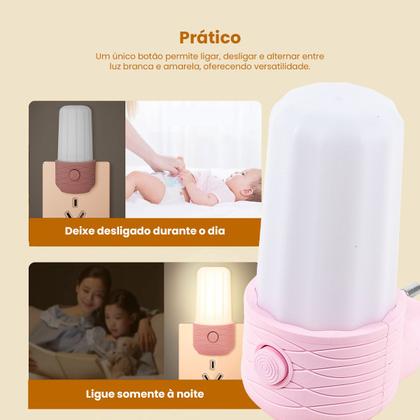 Imagem de Luminaria De Tomada Abajur LED Noturno Quarto Sala Corredor