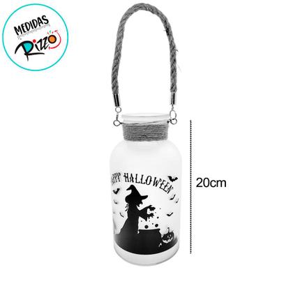 Imagem de Luminária Decorativa - Happy Halloween Branco Fosco - 20cm - 1 unidade - Cromus - Rizzo