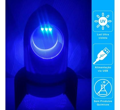 Imagem de Luminária E Armadilha Foguete Infantil Pega Mosquito Bivolt