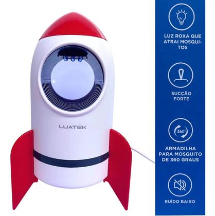Imagem de Luminária E Armadilha Foguete Infantil Pega Mosquito Bivolt