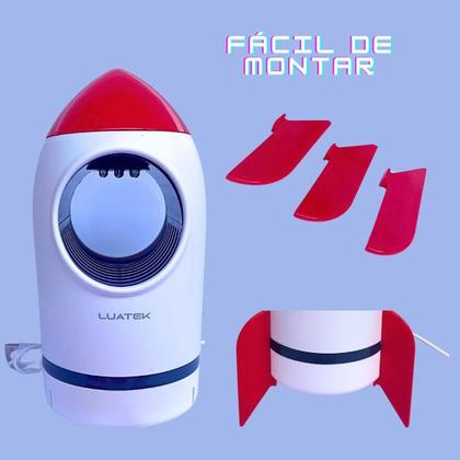 Imagem de Luminária E Armadilha Foguete Infantil Pega Mosquito Bivolt