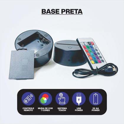 Imagem de Luminaria em acrilico de led infantil personalizada com nome tema pequeno principe colorido