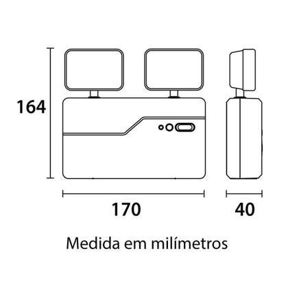 Imagem de Luminária Emergência Bloco Autônomo Led Blumenau 1200 Lúmens