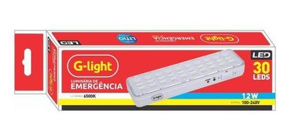 Imagem de Luminaria emergencia slim 30 leds 1,2w 6500k bateria litio