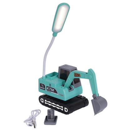Imagem de Luminária Escavadeira Infantil Recarregável de Mesa USB Flexível