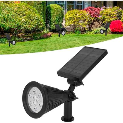 Imagem de Luminaria Espeto 3w Solar Jardim 4 Leds Rgb Colorido Gramado