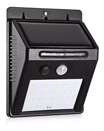 Imagem de Luminária externa Sensor presença automatica luz Parede Led Energia Solar