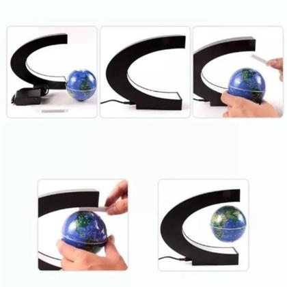 Imagem de Luminária globo terrestre magnético led anti-gravidade flutuante levitação