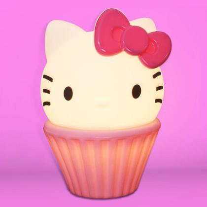 Imagem de Luminária Hello Cake Rosa Usare Abajur Hello Kitty Cupcake Kawaii Decoração Quarto Meninas