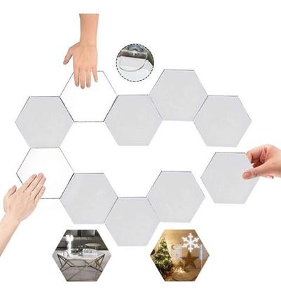 Imagem de Luminária Hexagonal LED Sem Fio com Controle - Decoração Modular e Moderna