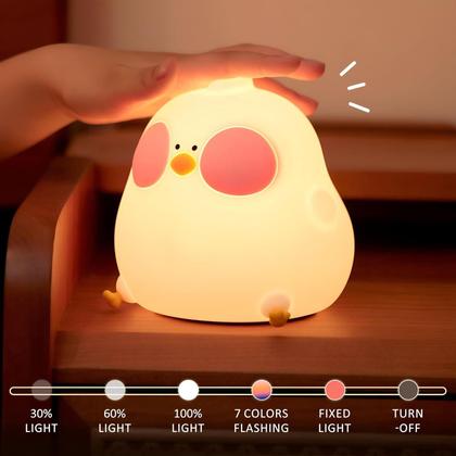 Imagem de Luminária Infantil Abajur LED Siliconado Galinha AKL-L006