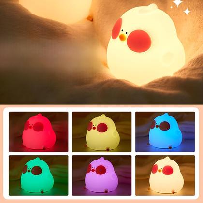 Imagem de Luminária Infantil Abajur LED Siliconado Galinha AKL-L006