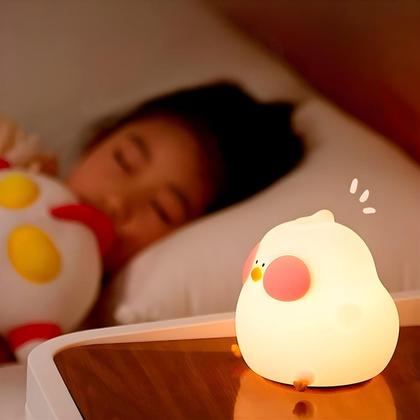 Imagem de Luminária Infantil Abajur LED Siliconado Galinha AKL-L006
