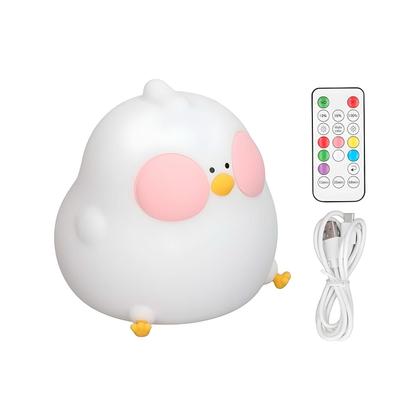 Imagem de Luminária Infantil Abajur LED Siliconado Galinha AKL-L006