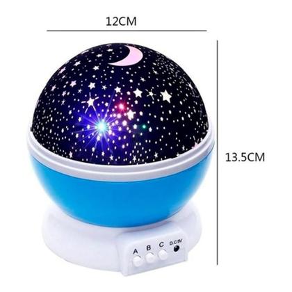 Imagem de Luminária Infantil De Quarto Mesa Galáxia Lua Giratório 360 127V/220V