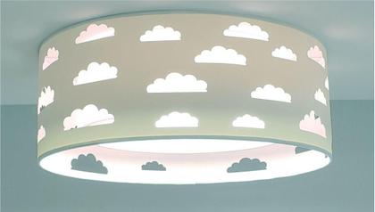 Imagem de Luminária Infantil Plafon Nuvens Duplo Com Recortes 40x16