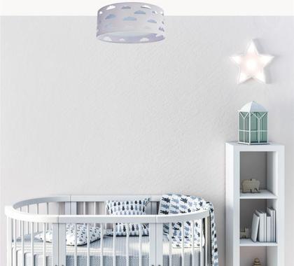 Imagem de Luminária Infantil Plafon Nuvens Duplo Com Recortes 40x16