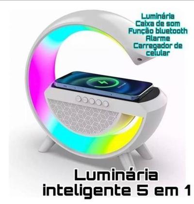 Imagem de Luminária Inteligente Rgb Som Carregador Indução 