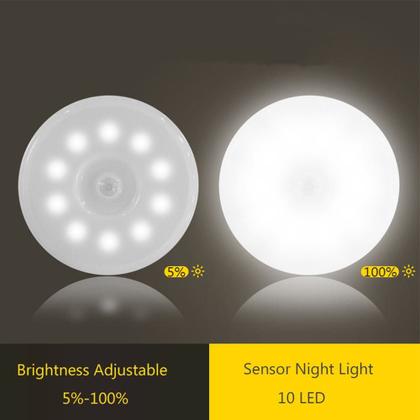 Imagem de Luminária Lâmpada Led Sem fio Com Sensor Presença Movimento Spot Usb Forte Recarregável