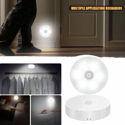 Imagem de Luminária Lâmpada Led Sem fio Com Sensor Presença Movimento Spot Usb Forte Recarregável