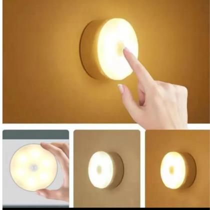 Imagem de Luminária Lâmpada Led Sem fio Sensor Presença Automático Recarregável Magnético  Branco Quente  Y33Y