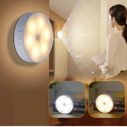 Imagem de Luminária Lâmpada Led Sem fio Sensor Presença Automático Recarregável Magnético  Branco Quente  Y33Y