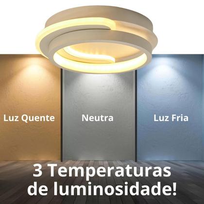 Imagem de Luminária LED 25cm Lustre Plafon Teto 36W Gimpo KJGD-351-BRANCO