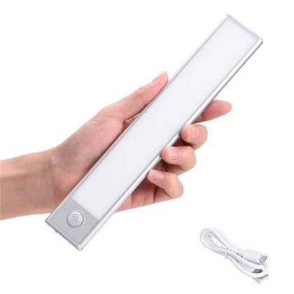 Imagem de Luminaria LED 3 Tons Sensor de Presença Movimento 3 Modos USB Bateria Recarregavel Armario Closet Quarto Sala Escada