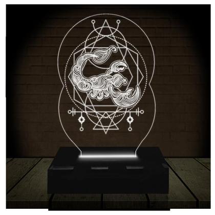 Imagem de Luminária Led 3D Signo Escorpião1