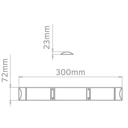 Imagem de Luminária Led 9W Linear 30CM Branco Frio 6500k Sobrepor Bivolt