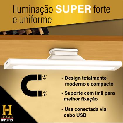 Imagem de Luminária Led Bastão Com Bateria Recarregável Barra De Luz Ajustável Magnética