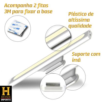 Imagem de Luminária Led Bastão Com Bateria Recarregável Barra De Luz Ajustável Magnética