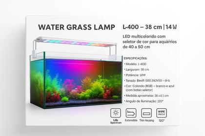 Imagem de Luminaria Led Colorido RGB Aquario 40cm a 50cm Bivolt 14W