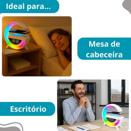 Imagem de Luminária LED com Bluetooth e Carregamento Ultra Rápido