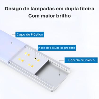 Imagem de Luminária Led Com Sensor Barra Parede Recarregavel Sem Fio