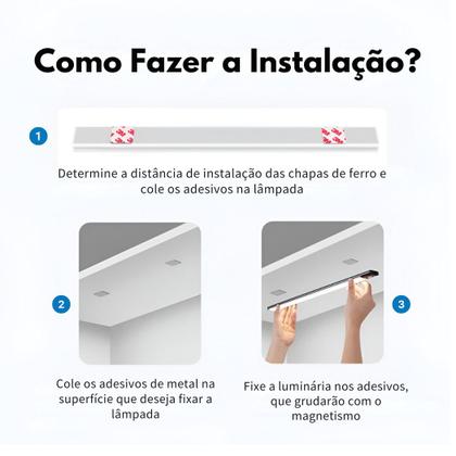 Imagem de Luminária Led Com Sensor Barra Parede Recarregavel Sem Fio