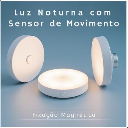 Imagem de Luminária LED com Sensor de Presença Automático Iluminação Inteligente Recarregável USB Luz Branco Frio