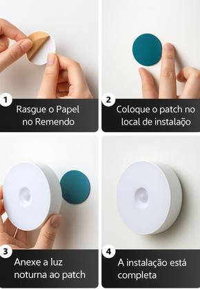 Imagem de Luminária LED com Sensor de Presença Automático Iluminação Inteligente Recarregável USB Luz Branco Frio