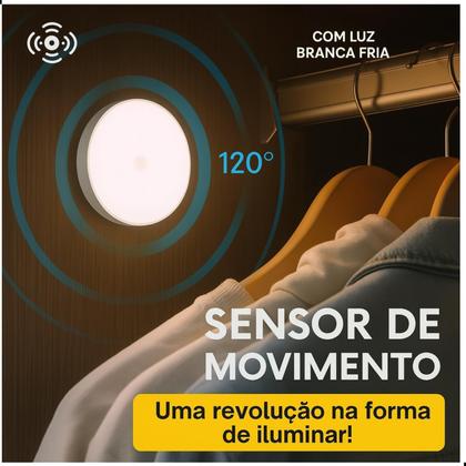Imagem de Luminária LED com Sensor de Presença Automático Iluminação Inteligente Recarregável USB Luz Branco Frio