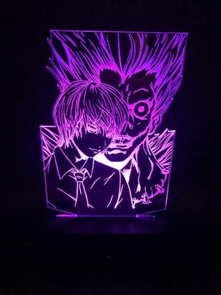 Imagem de Luminária Led, Death Note, Anime, 16 Cores, Decoração, Abajur