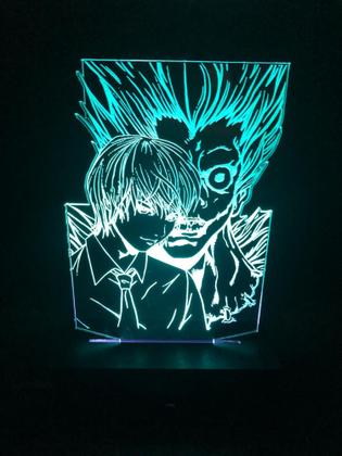 Imagem de Luminária Led, Death Note, Anime, 16 Cores, Decoração, Abajur