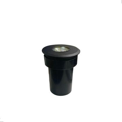 Imagem de Luminaria Led Embutido De Solo Preto Ip67 Externo 3W Bivolt