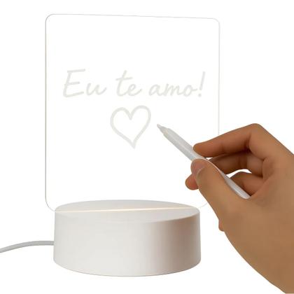 Imagem de Luminária Led Escrever C/ Caneta Lousa Quadro Mesa Anotações