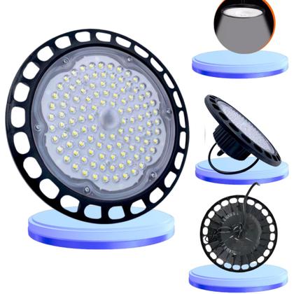 Imagem de Luminária Led Highbay Smd Ufo 100W Rua Galpão Industrial Branco Frio 6500k Bivolt 110v-220v Ip67