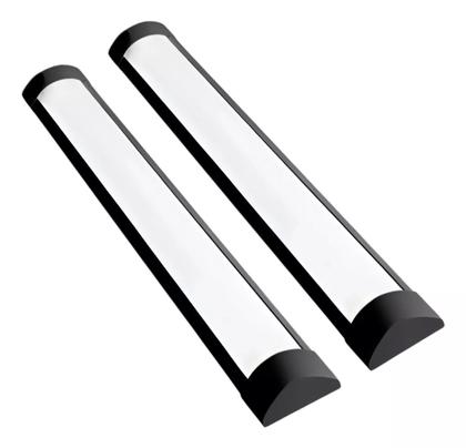 Imagem de Luminária Led Linear Sobrepor Preto 20w Bivolt Frio 60cm